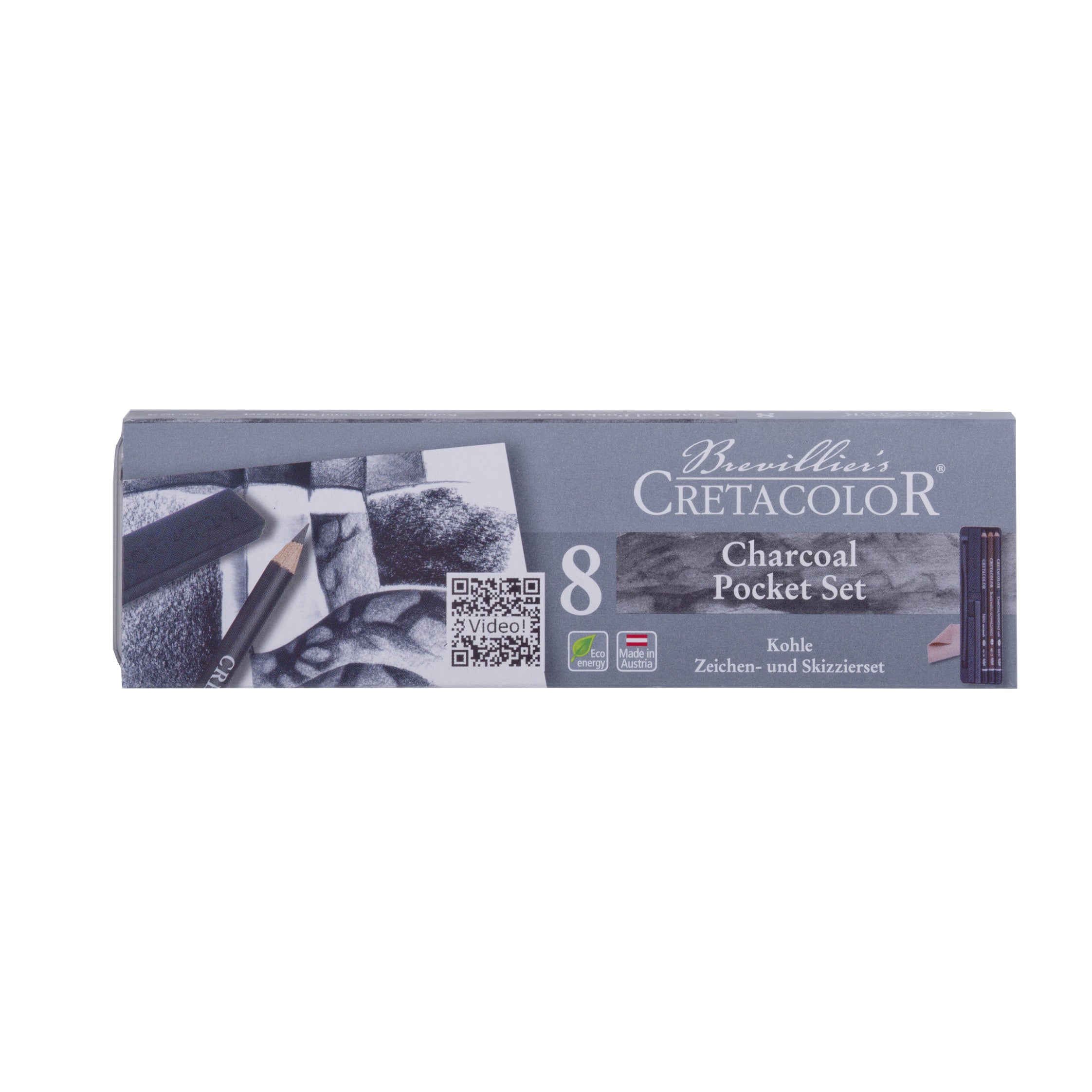 Cretacolor Charcoal Pocket Tin Set
