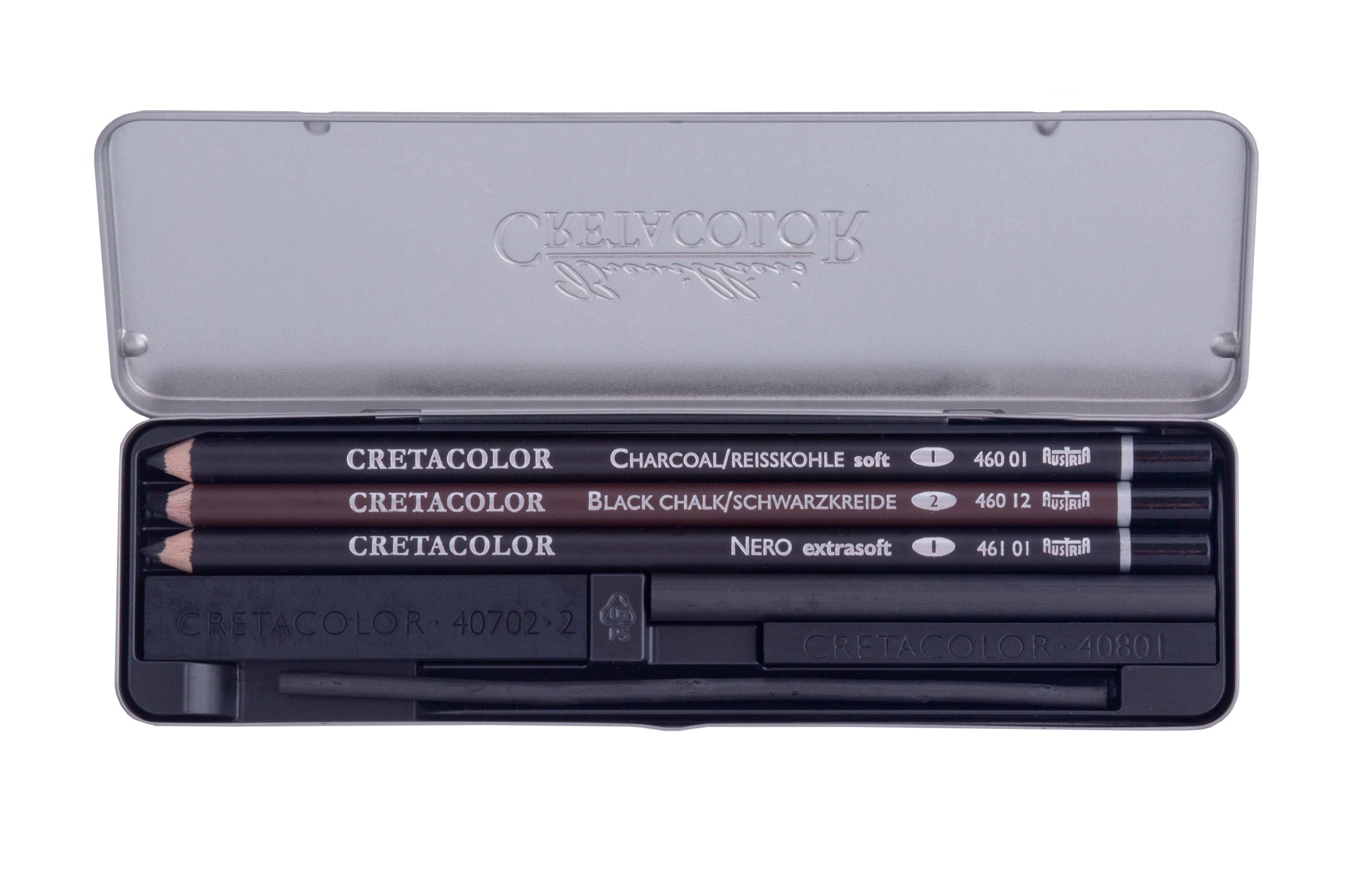 Cretacolor Charcoal Pocket Tin Set