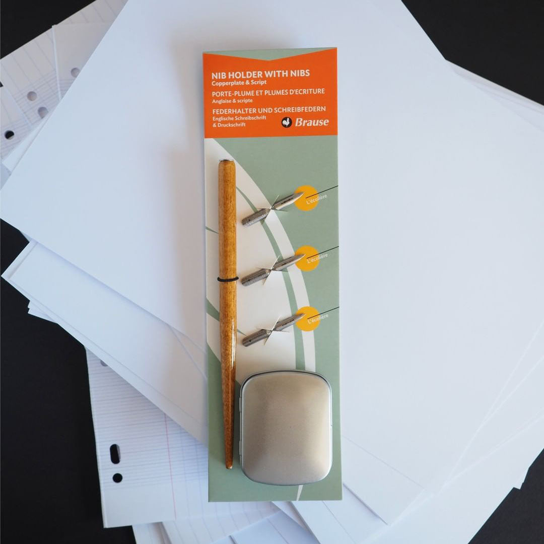 Brause Nib Holder & 3 Nib Writing Set