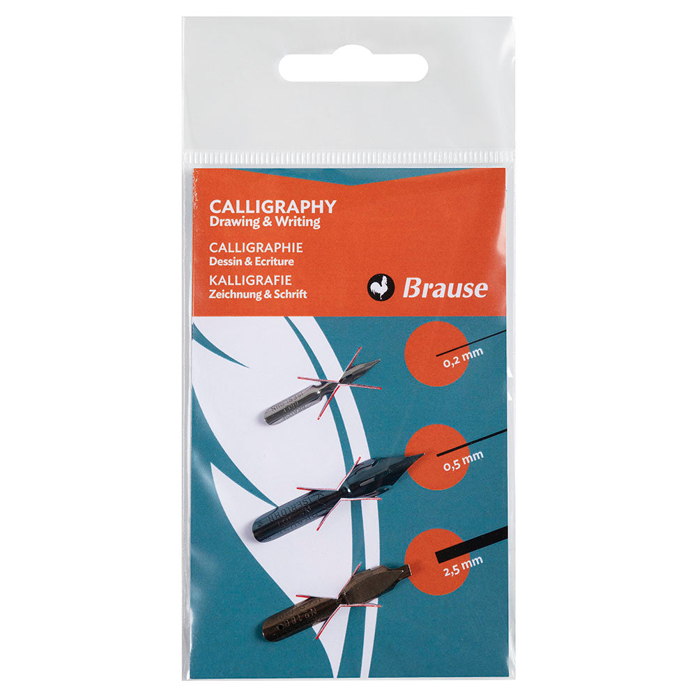 Brause 3 Nib Drawing & Writing Set