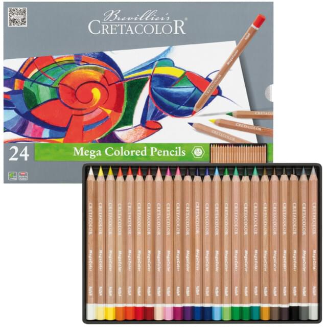 Cretacolor MegaColor Lightfast Coloured Pencil Tin Sets