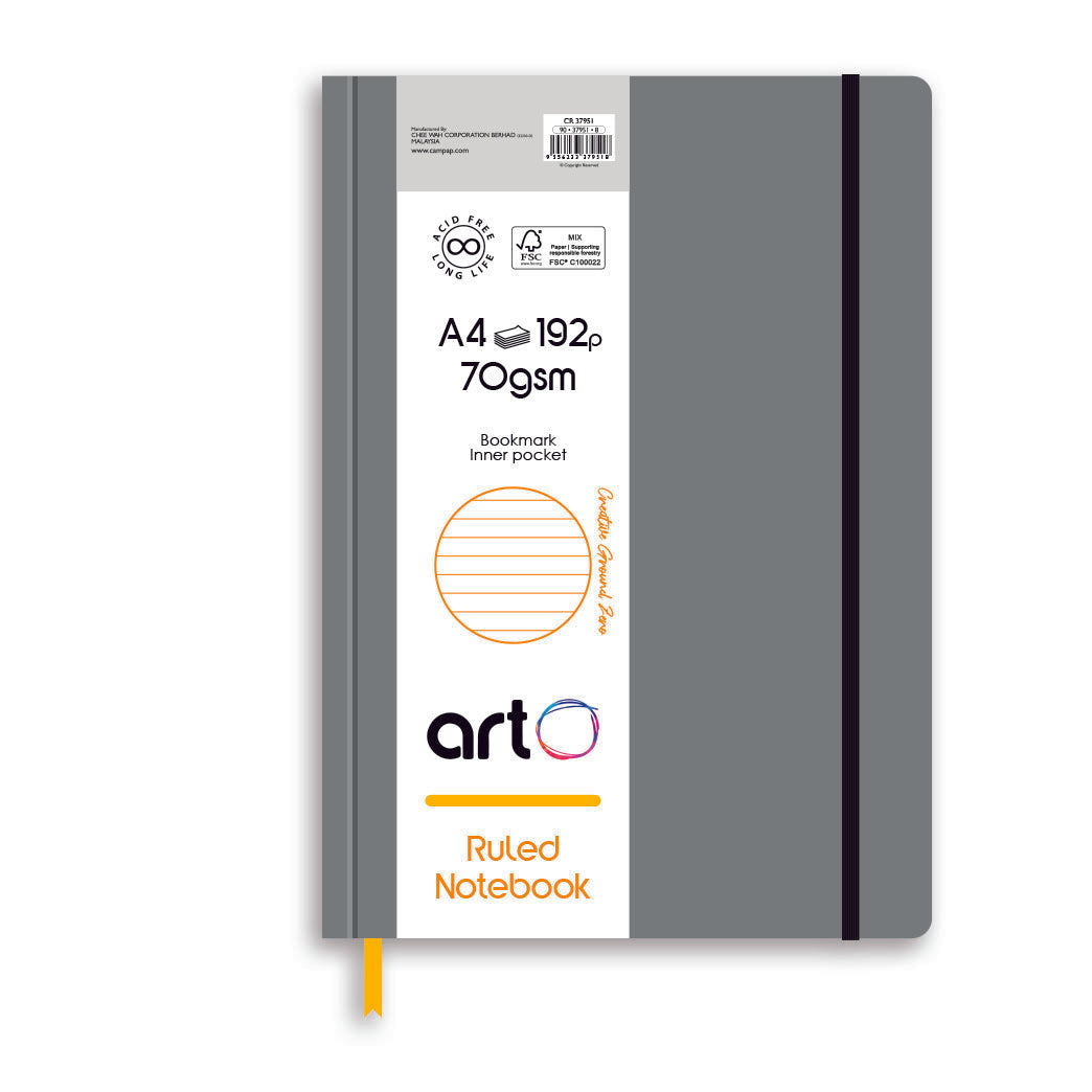 Arto Hardcover Notebooks with Elastic Closure