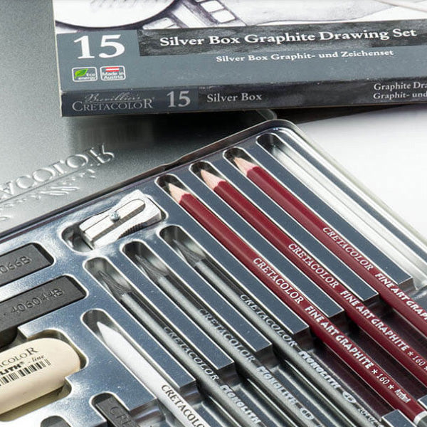 Cretacolor Silver Box Graphite Drawing Sets