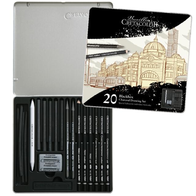 Cretacolor Black Drawing Box