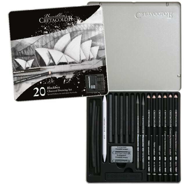 Cretacolor Black Drawing Box