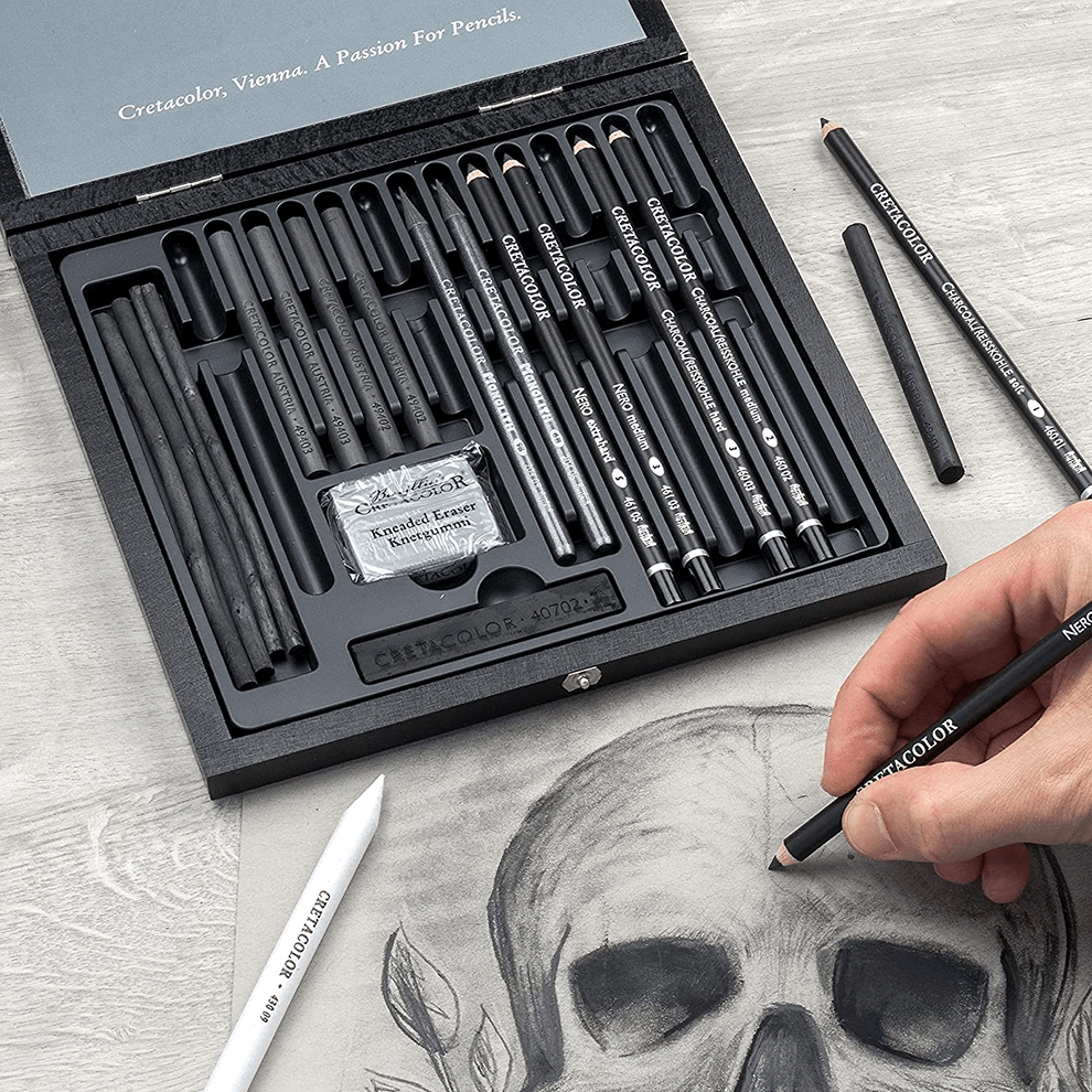 Cretacolor Black Box Wooden Box Set