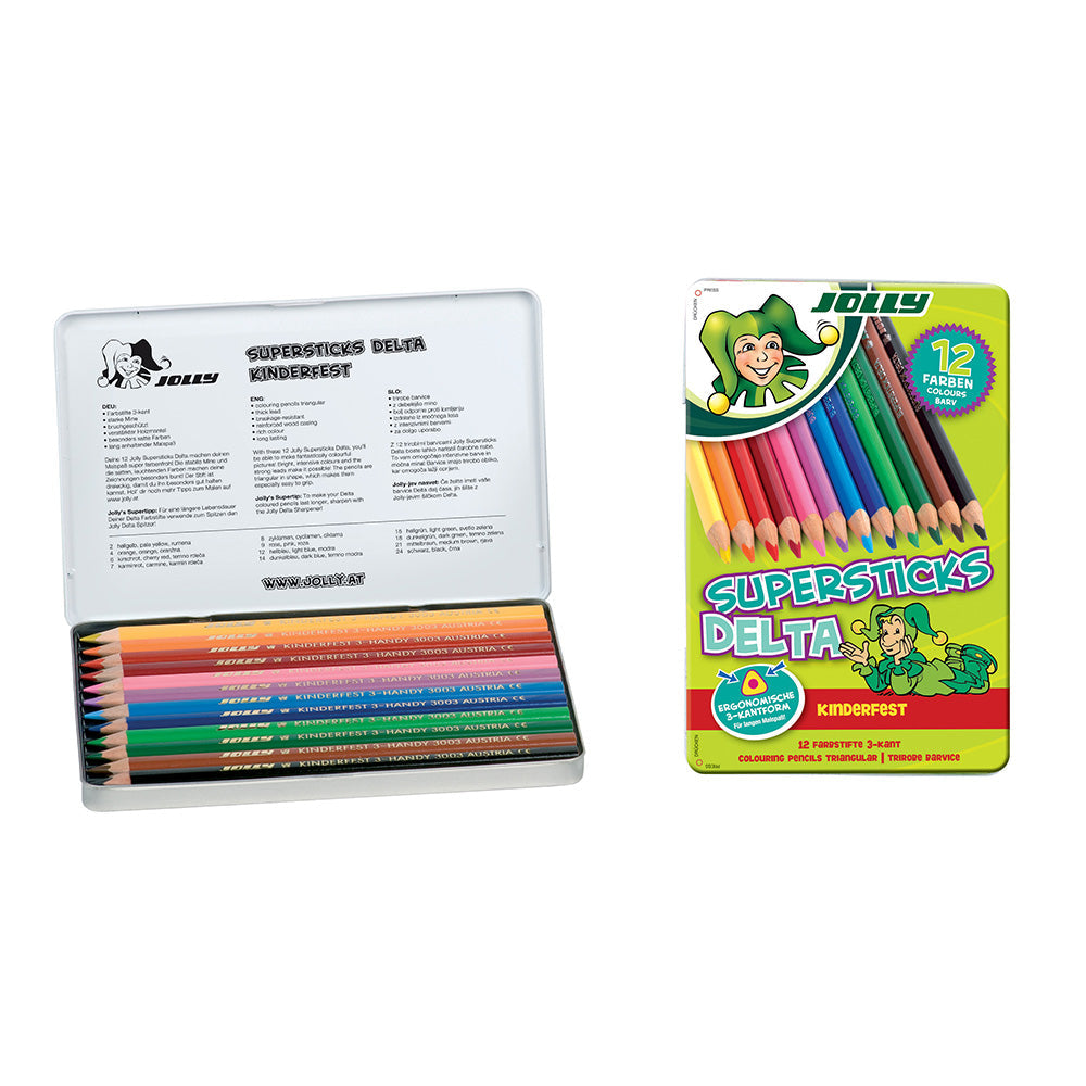 Jolly Supersticks Delta Triangular Pencil Tin Sets
