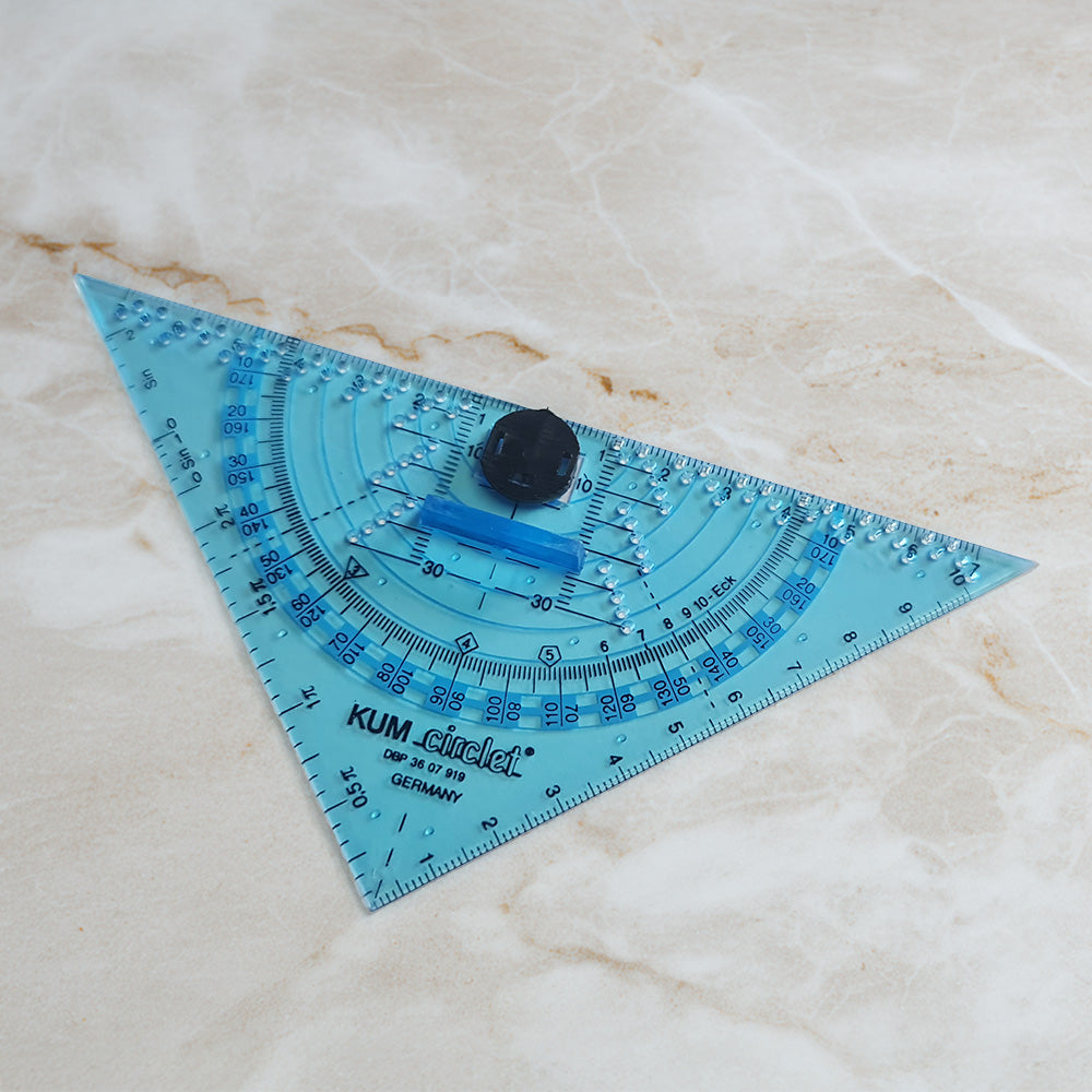 KUM 16cm Triangle Protractor