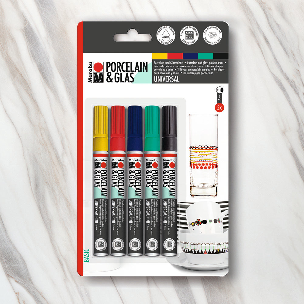 Marabu Porcelain & Glass Painters Basic Set