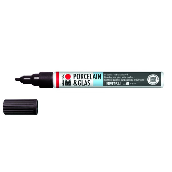 Marabu Porcelain 1-2mm Bullet Tip Painter - Black