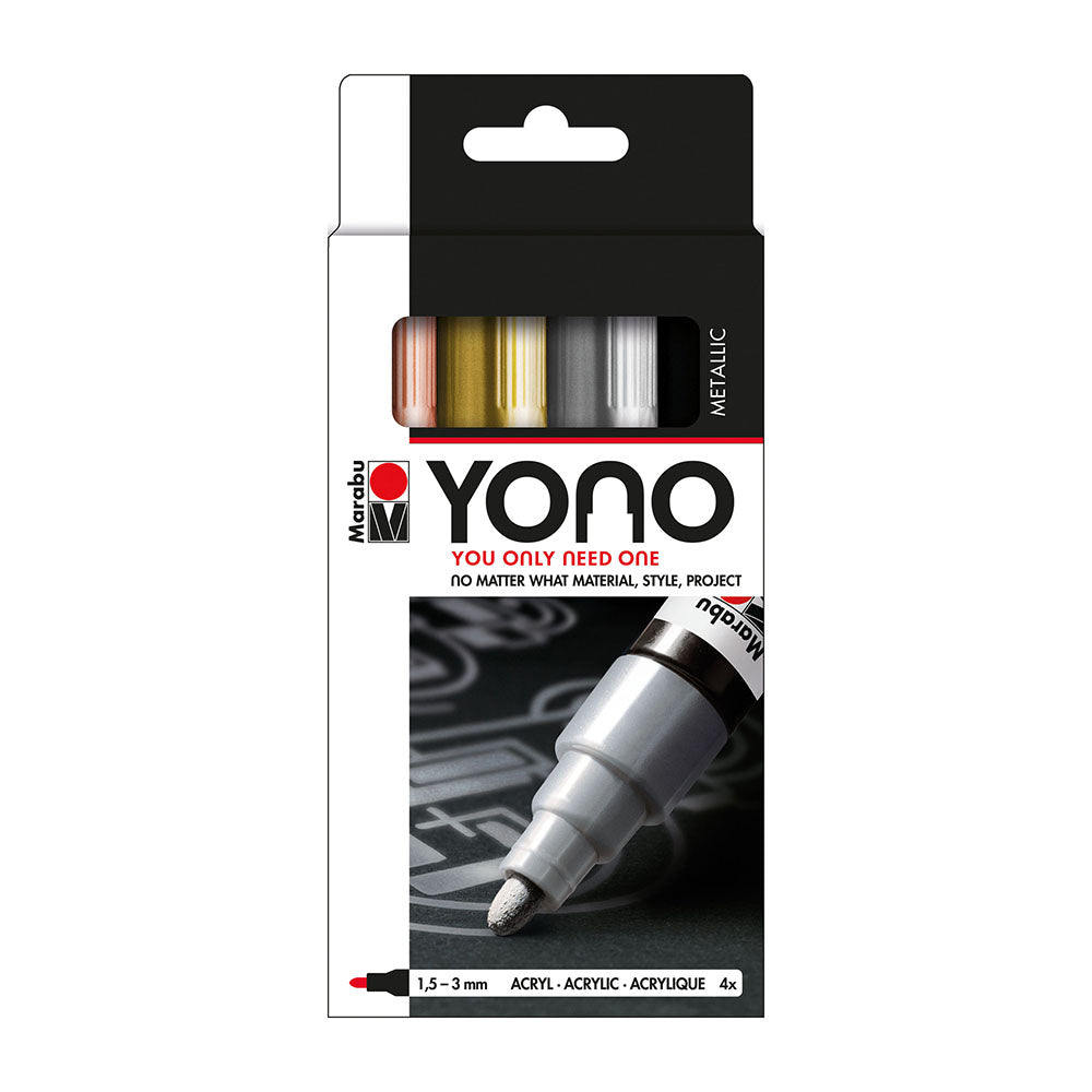 Marabu YONO Paint Marker Metallic Set of 4