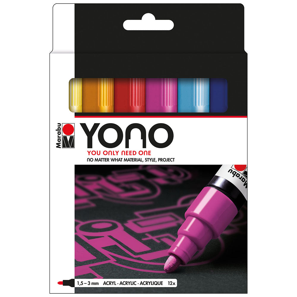 Marabu YONO Paint Marker | Assorted Set of 12