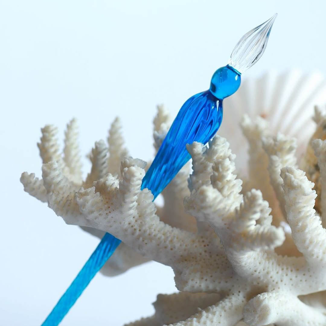 Jacques Herbin Round Glass Pens