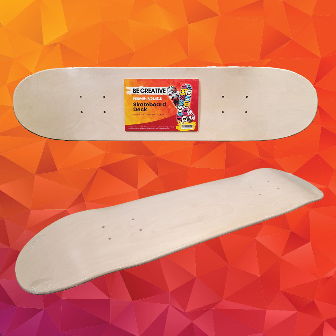 Skateboard Deck 8 Ply | Premium Rideable 200 x 800mm