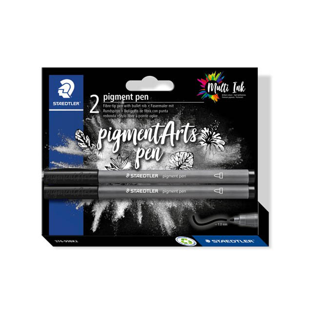 Staedtler Pigment Arts Pen Black - Set of 2