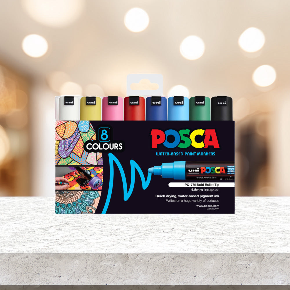 Posca Large Set Posca Bold Bullet Basic Set of 8 ?Çô 8 Bold Colors, 8.0mm Tip ...