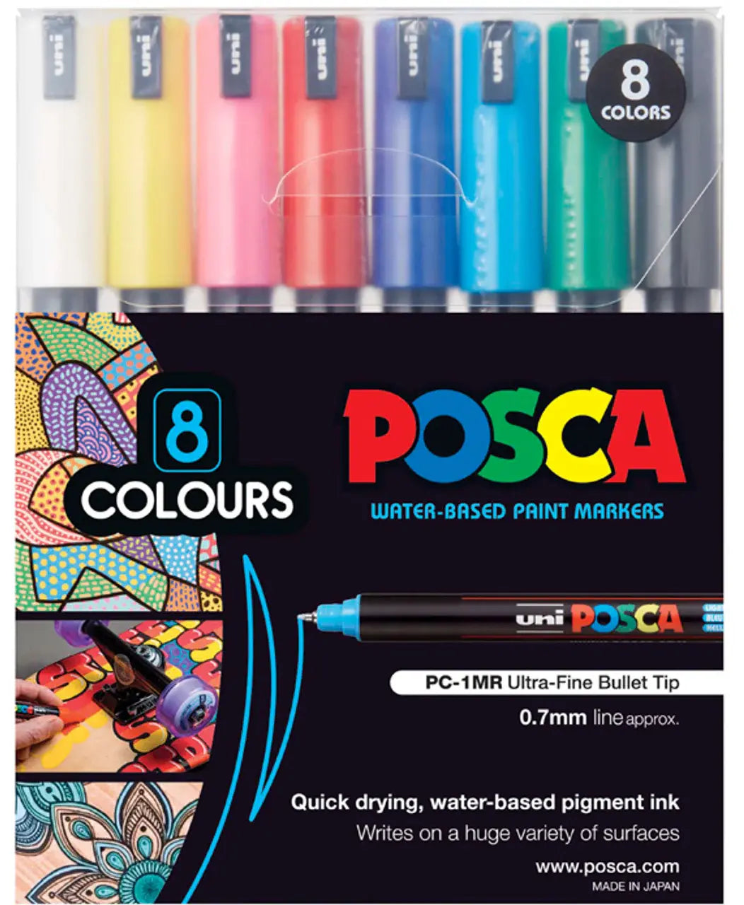 Posca Ultrafine Fibre Tip Markers 0.7mm - Assorted Sets