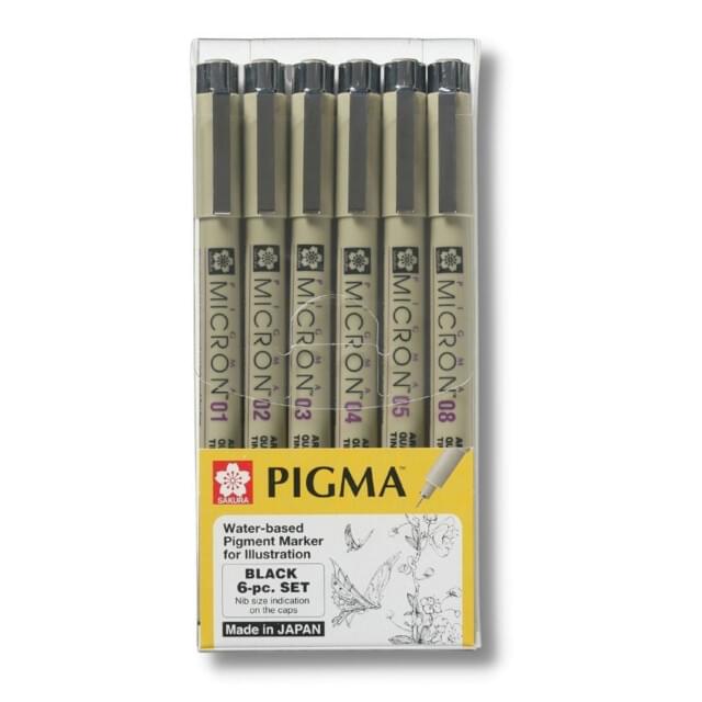 Pigma Micron Black Sets