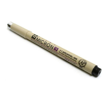 Sakura Pigma Micron Pen - 03 0.35mm Black PIGM03BK
